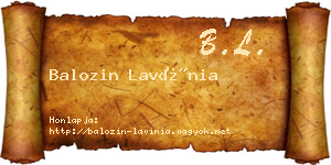 Balozin Lavínia névjegykártya